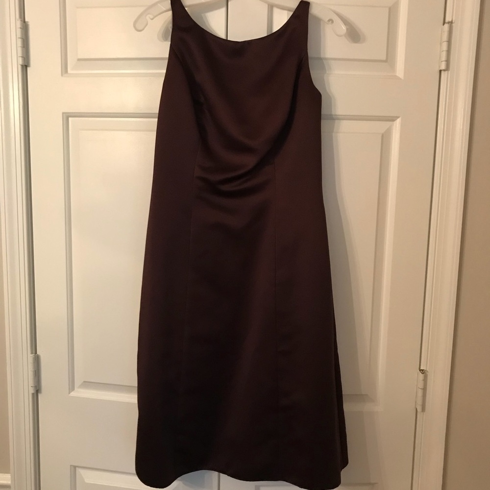 David’s Bridal cocktail dress w ivory sash
